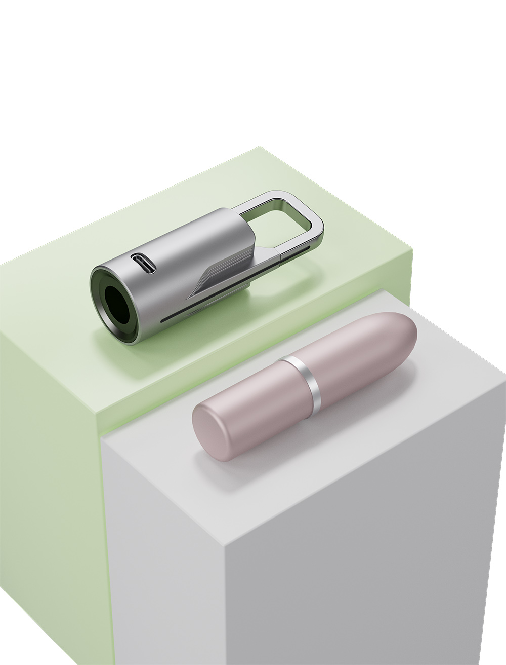 Silver Color Fingerprint Pad Lock ULS3