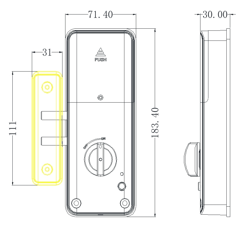 Invisible Bluetooth Interior Door Lock YFB-2052 Invisible Bluetooth Interior Door Lock YFB-2052