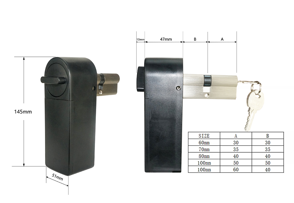 Smart Cylinder Rotate Automatic Lock YFB-A01 Smart Cylinder Rotate Automatic Lock YFB-A01