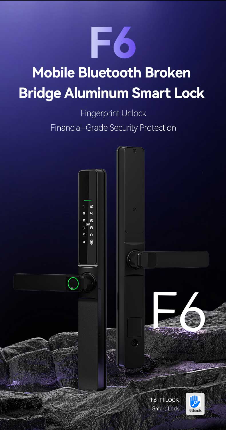 Waterproof Single Or Dual Side Fingerprint Slim Door Lock YFBF-F6