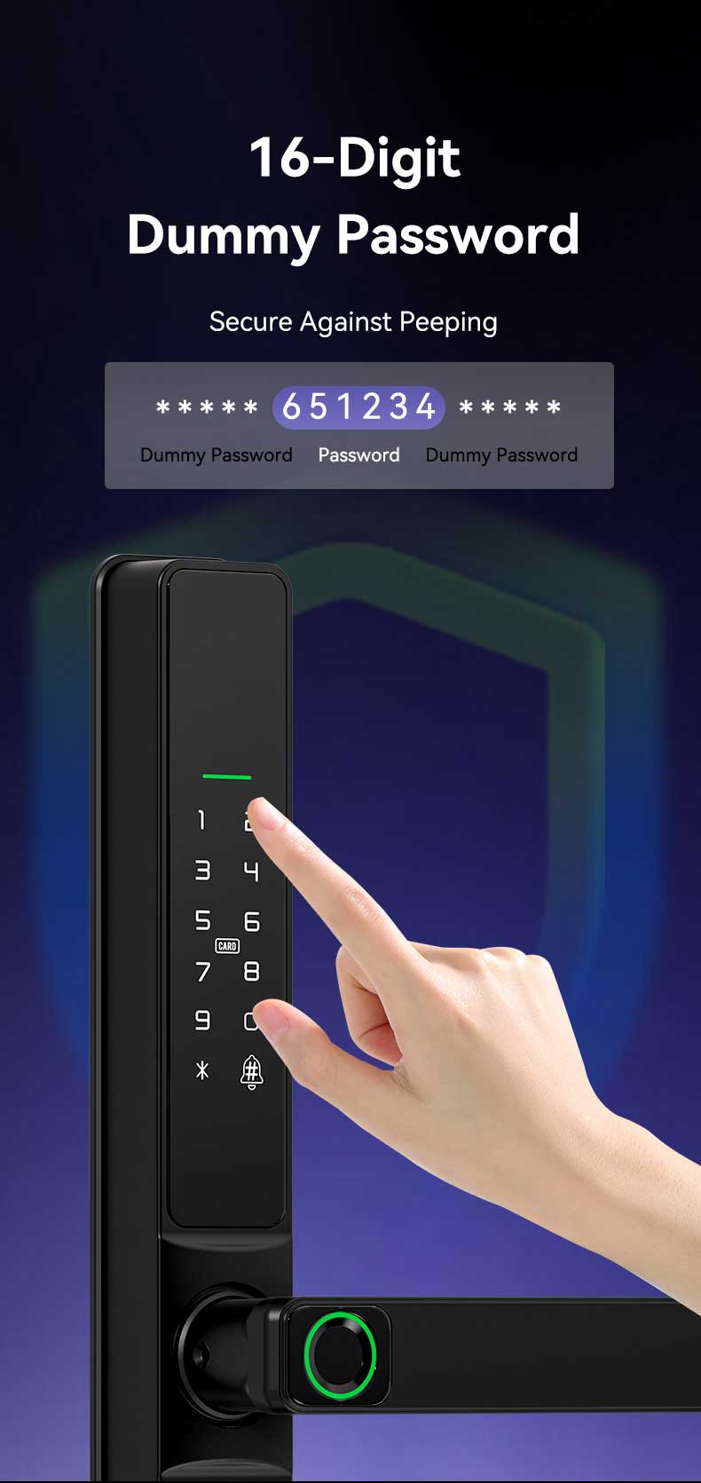Waterproof Single Or Dual Side Fingerprint Slim Door Lock YFBF-F6