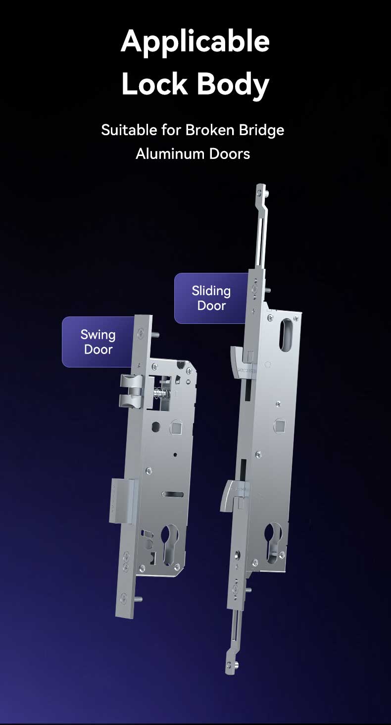 Waterproof Single Or Dual Side Fingerprint Slim Door Lock YFBF-F6