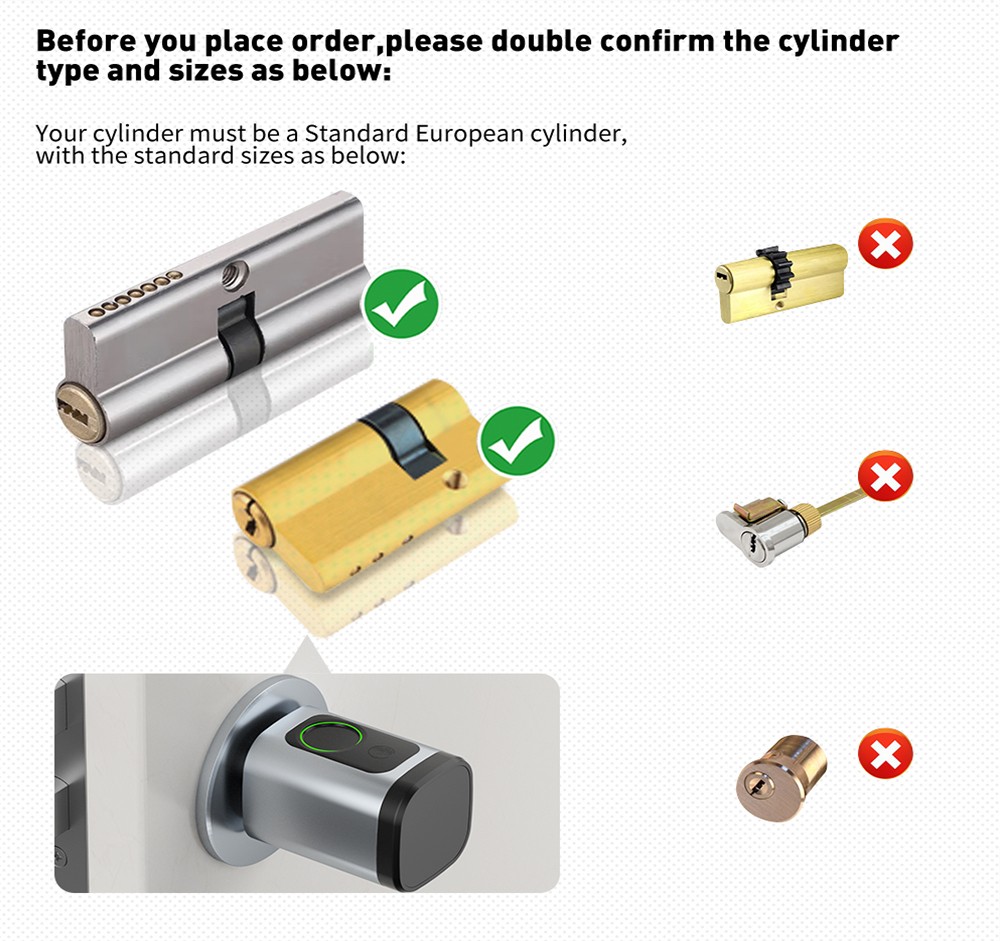 Bluetooth Smart Cylinder Lock YFBF-CV1 Bluetooth Smart Cylinder Lock YFBF-CV1