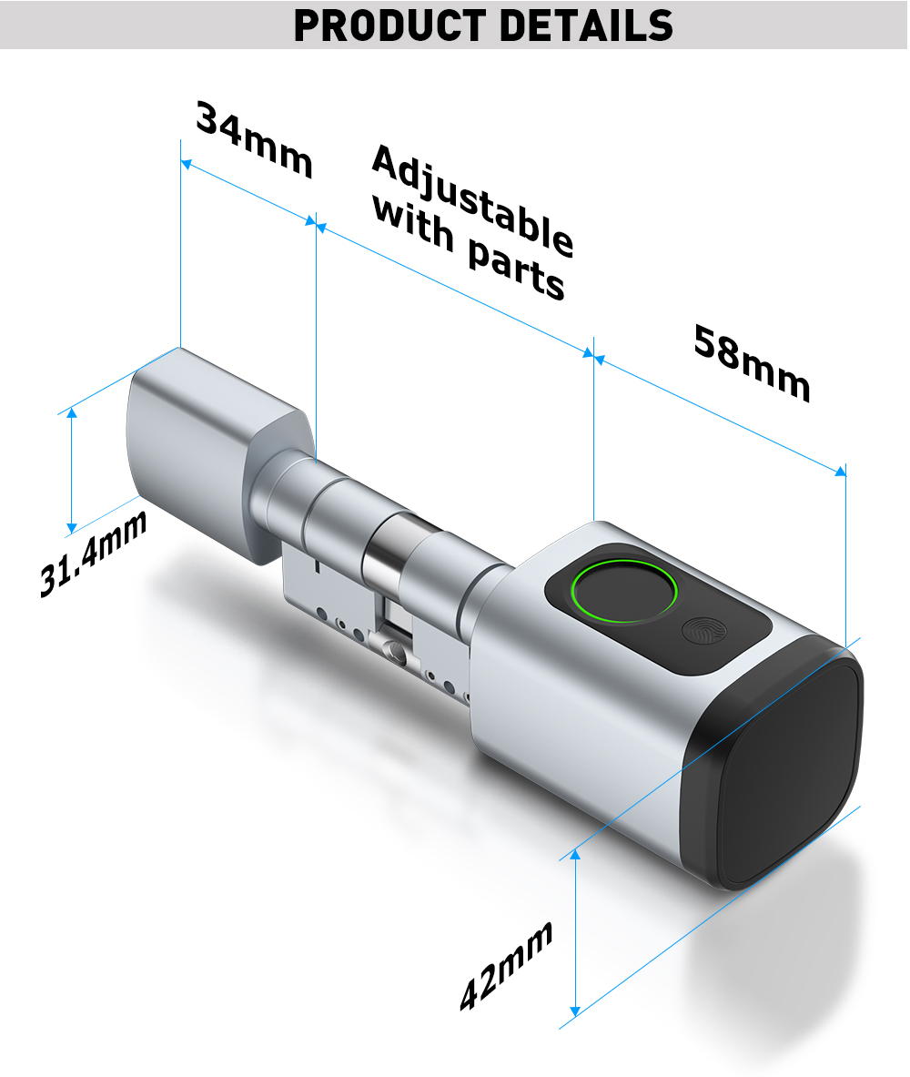 Bluetooth Smart Cylinder Lock YFBF-CV1 Bluetooth Smart Cylinder Lock YFBF-CV1