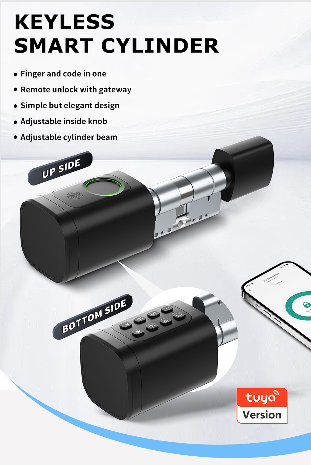 Bluetooth Smart Cylinder Lock YFBF-CV1 Bluetooth Smart Cylinder Lock YFBF-CV1