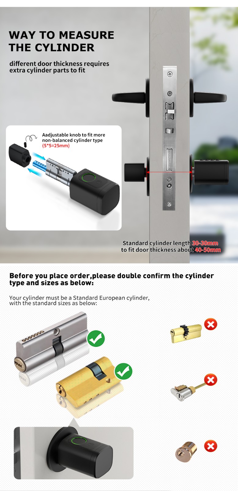 Bluetooth Smart Cylinder Lock YFBF-CV1 Bluetooth Smart Cylinder Lock YFBF-CV1