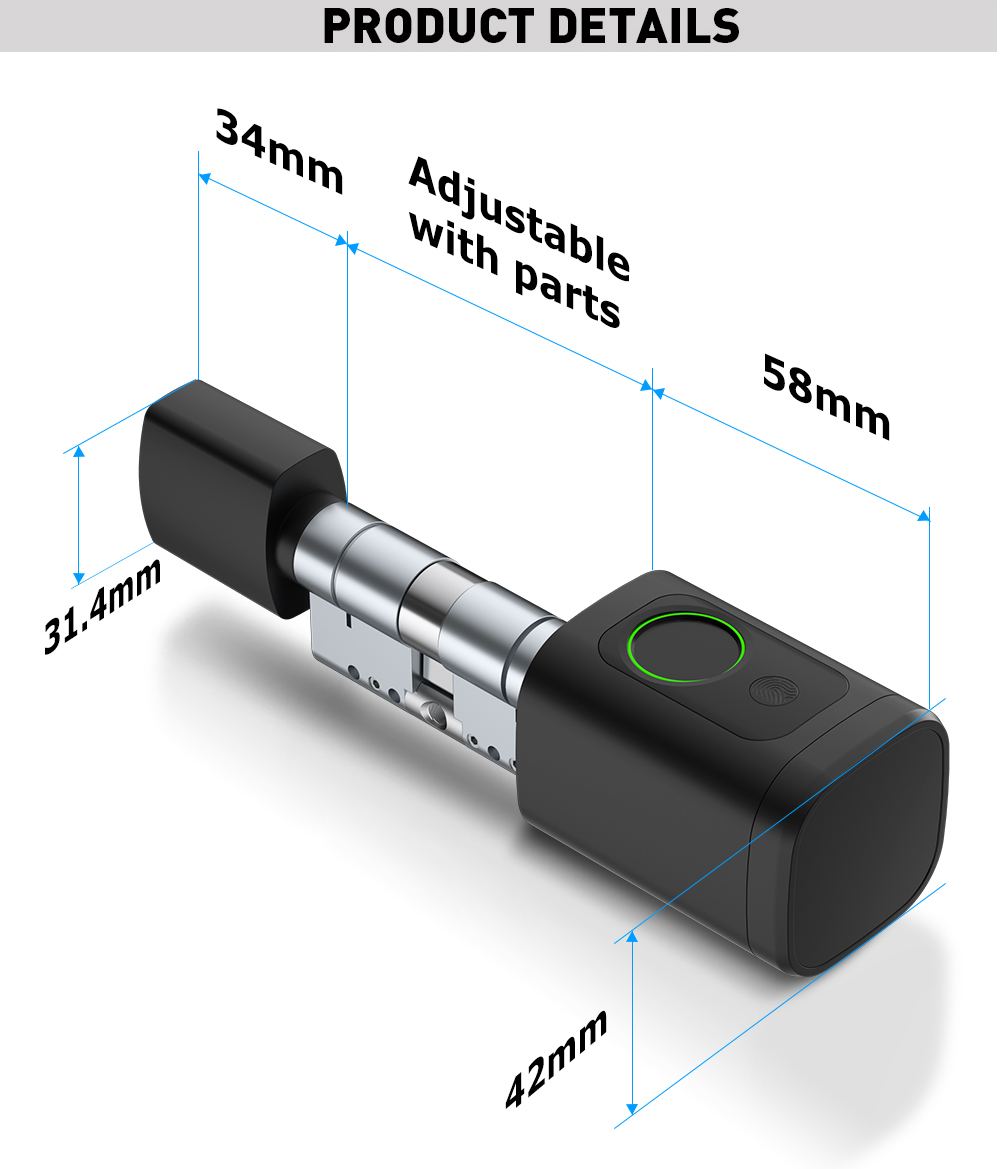 Bluetooth Smart Cylinder Lock YFBF-CV1 Bluetooth Smart Cylinder Lock YFBF-CV1