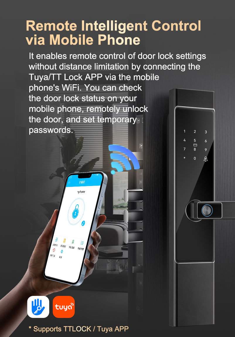 Waterproof Tuya Wifi Smart Lock YFFW-A7
