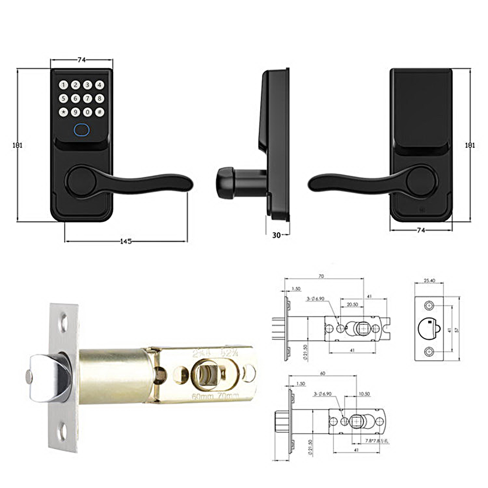 Single Latch Mechanical Button Bluetooth Lock YFBF-V4 Single Latch Mechanical Button Bluetooth Lock YFBF-V4