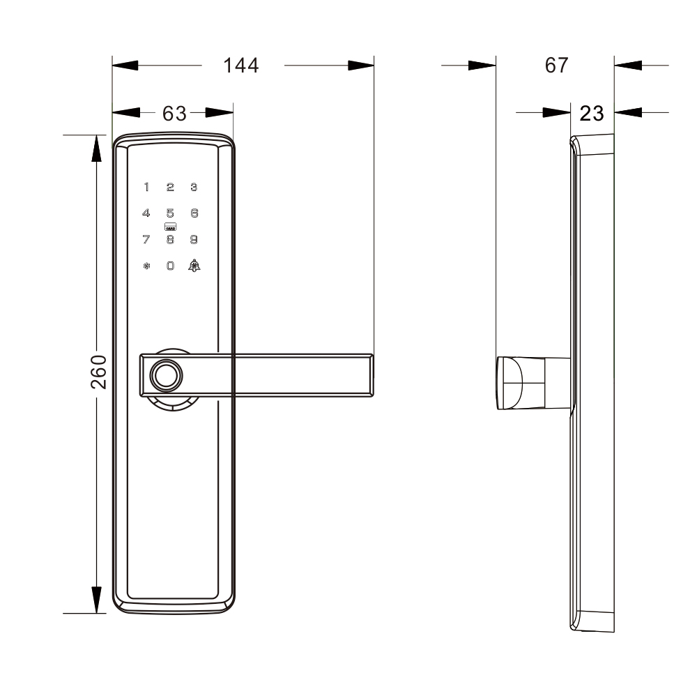 Smart Card Indoor Lock YFH-798 Smart Card Indoor Lock YFH-798