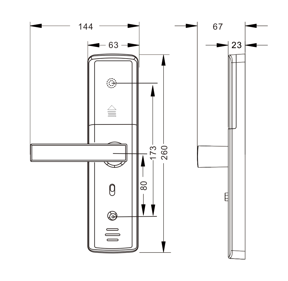 Smart Card Indoor Lock YFH-798 Smart Card Indoor Lock YFH-798