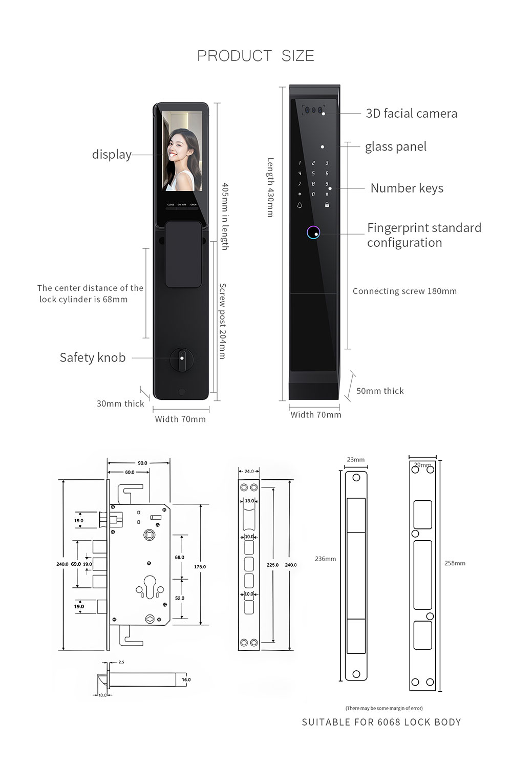 TTlock Wifi Face ID Lock YFBRW-P30