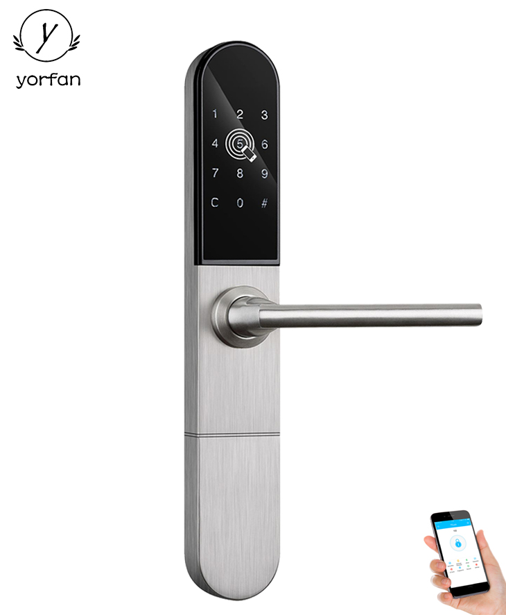 Euro Mortise Aluminum Door Password Bluetooth Door Lock YFB-918