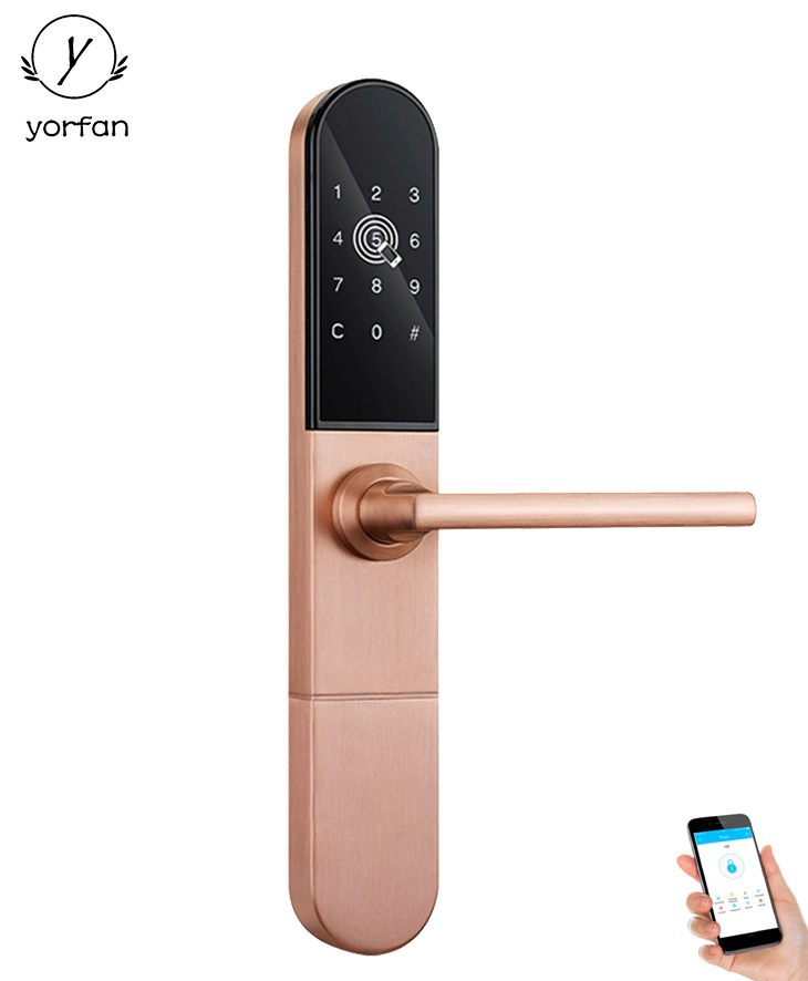 Euro Mortise Aluminum Door Password Bluetooth Door Lock YFB-918