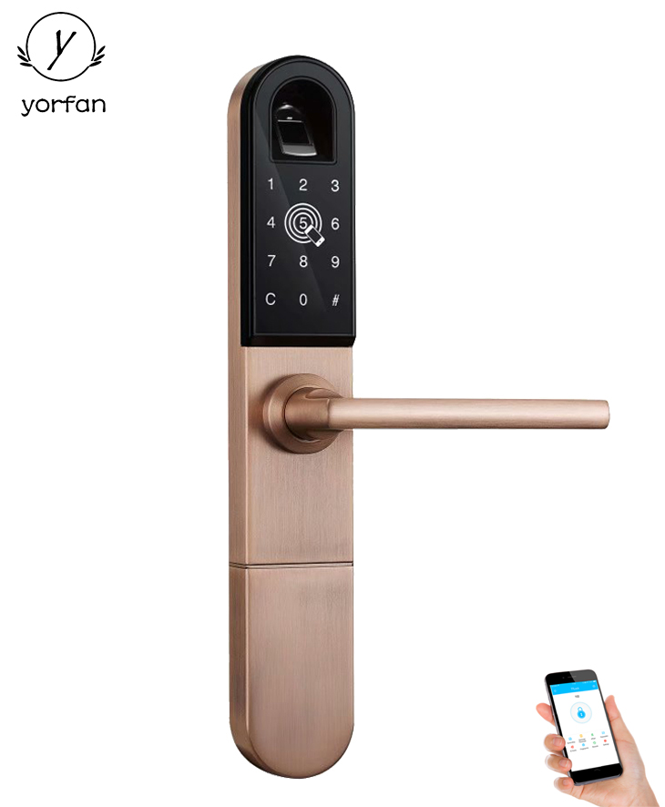 Aluminum Fingerprint Bluetooth Door Lock YFBF-918