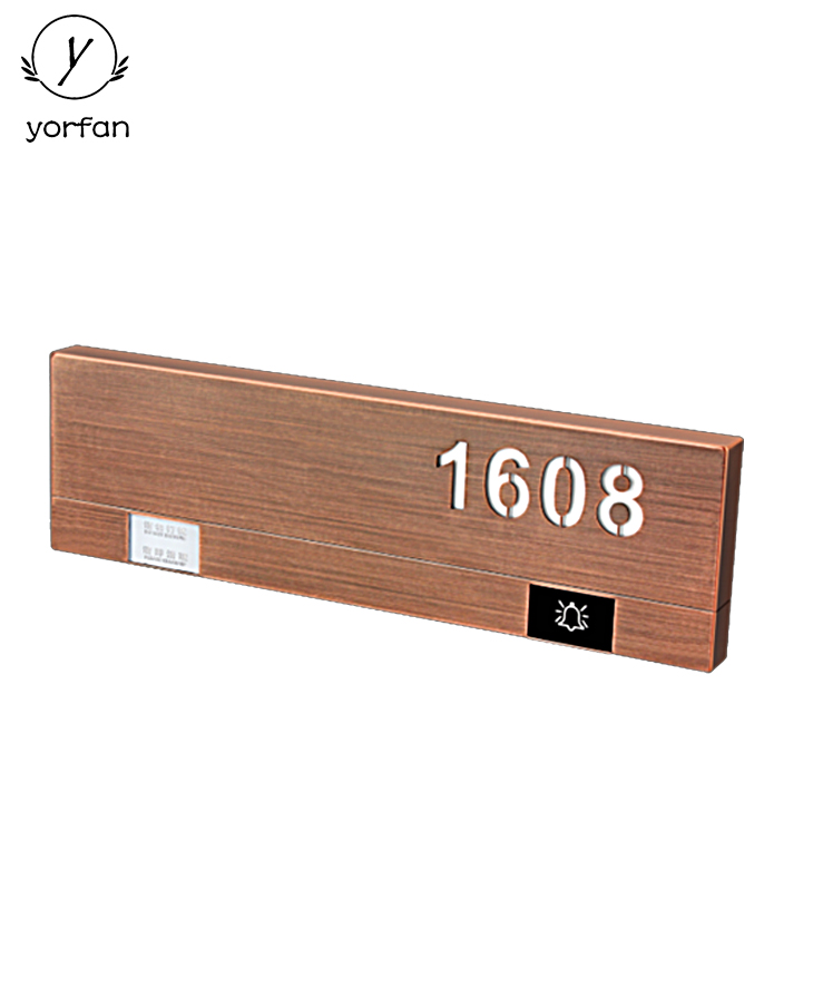 Stainless Steel Hotel Room Number Plate Square-300H