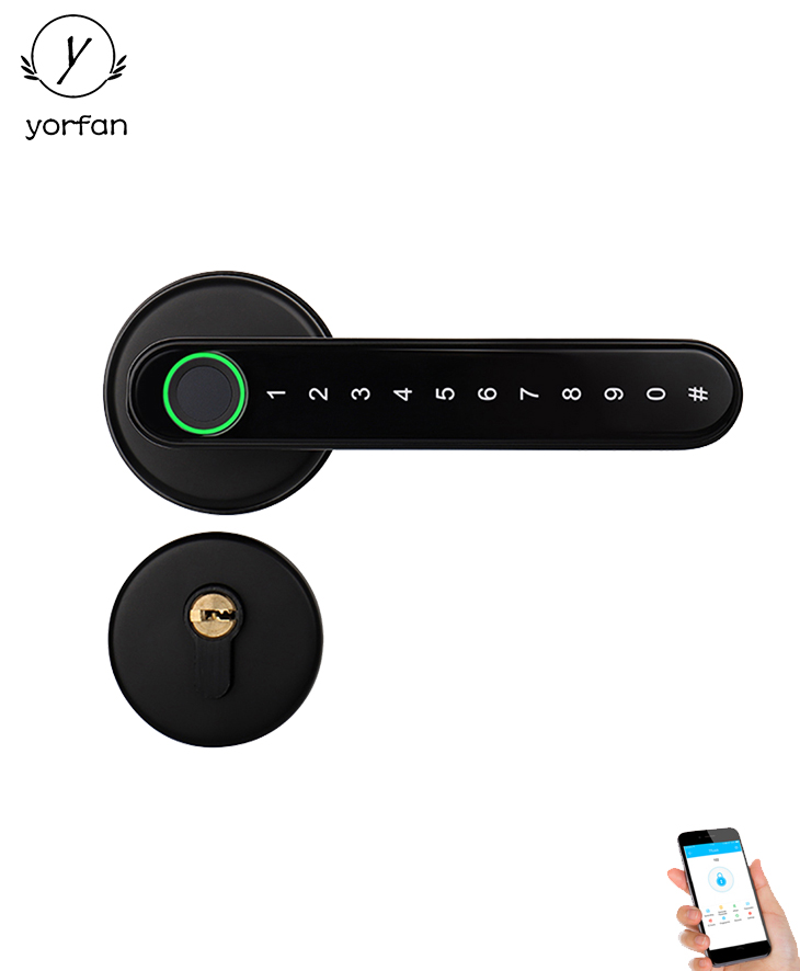 Single Latch Passcode Fingerprint Bluetooth Lock YFBF-L1