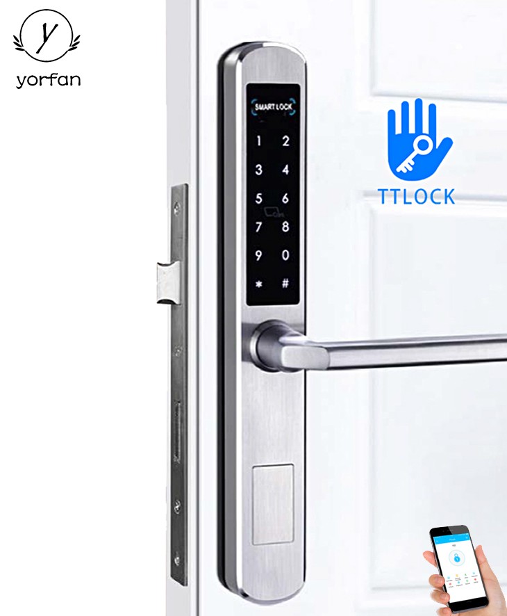 Aluminum Door Bluetooth Lock YFB-A210 With TTlock APP