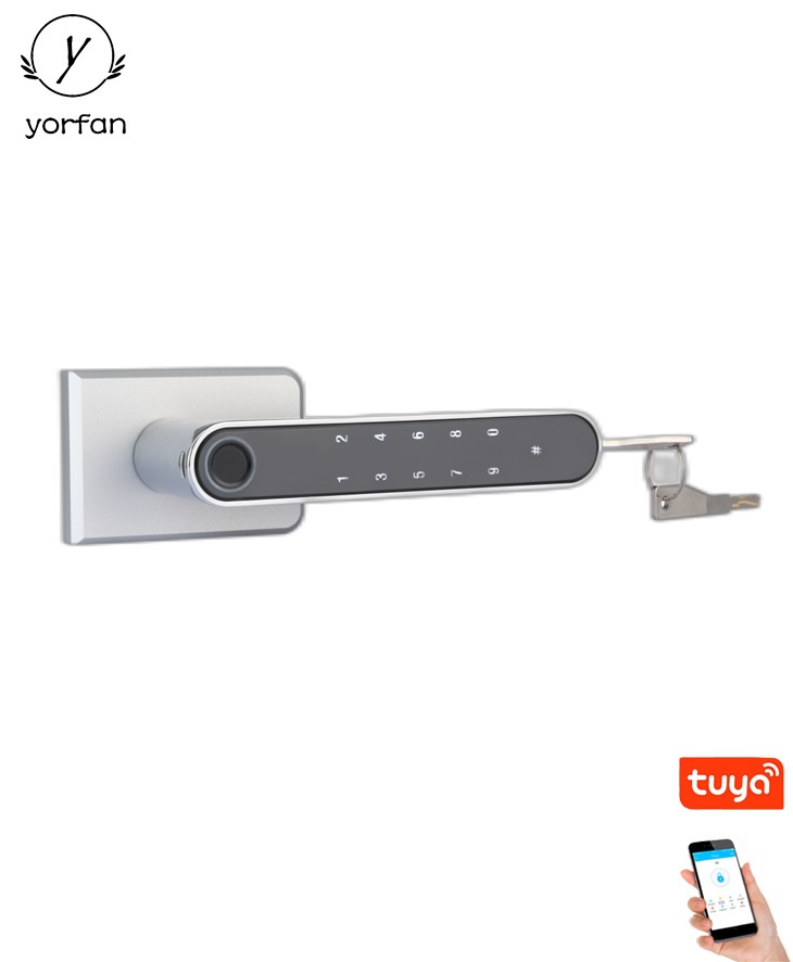 Tuya WIFI Smart Fingerprint Glass Door Lock YFBG-02