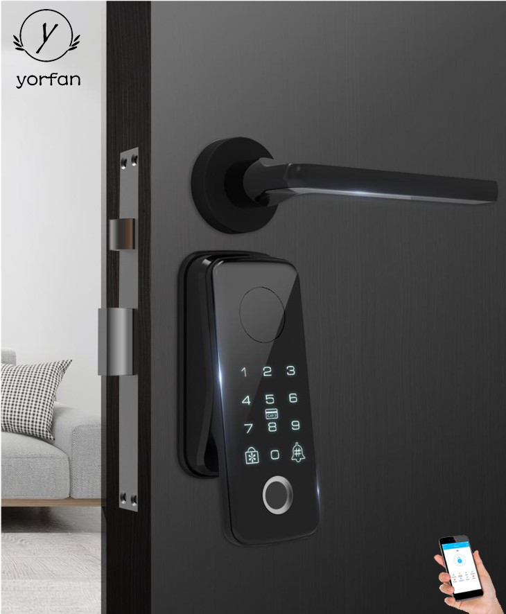 EU Cylinder Automatic Fingerprint Bluetooth Door Lock YFBF-Z18