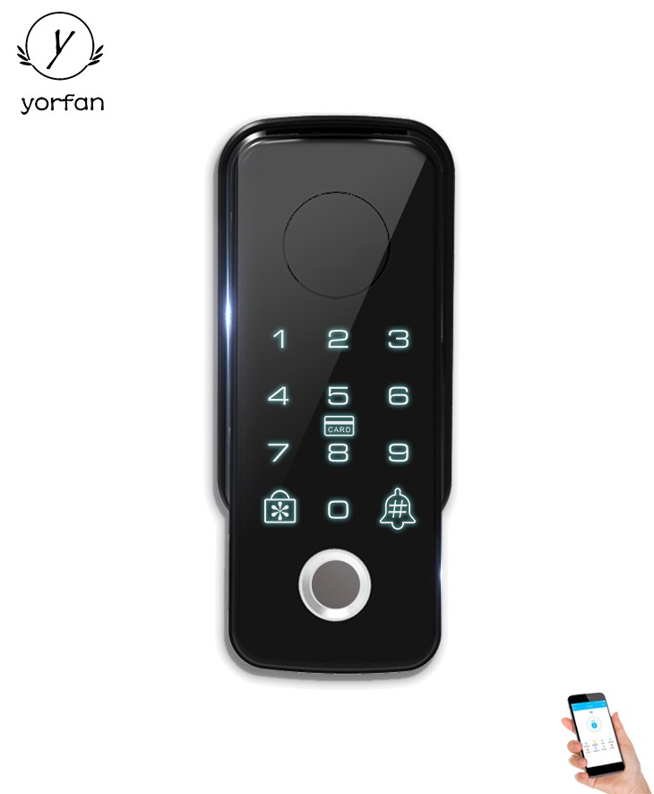 EU Cylinder Automatic Fingerprint Bluetooth Door Lock YFBF-Z18