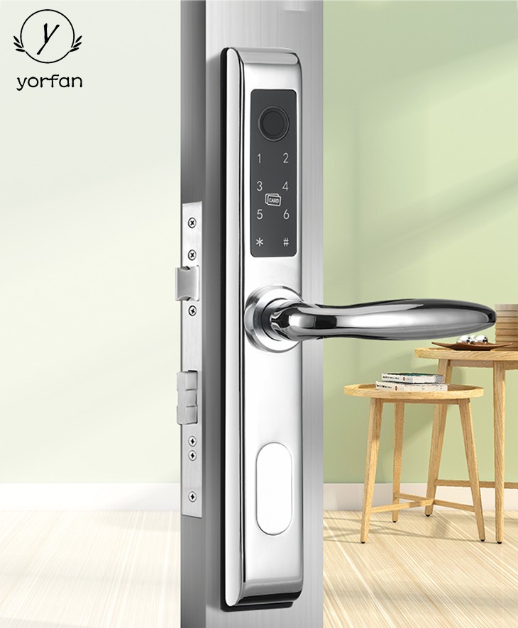 304 Stainless Steel Aluminum Door Fingerprint Lock YFF-D1