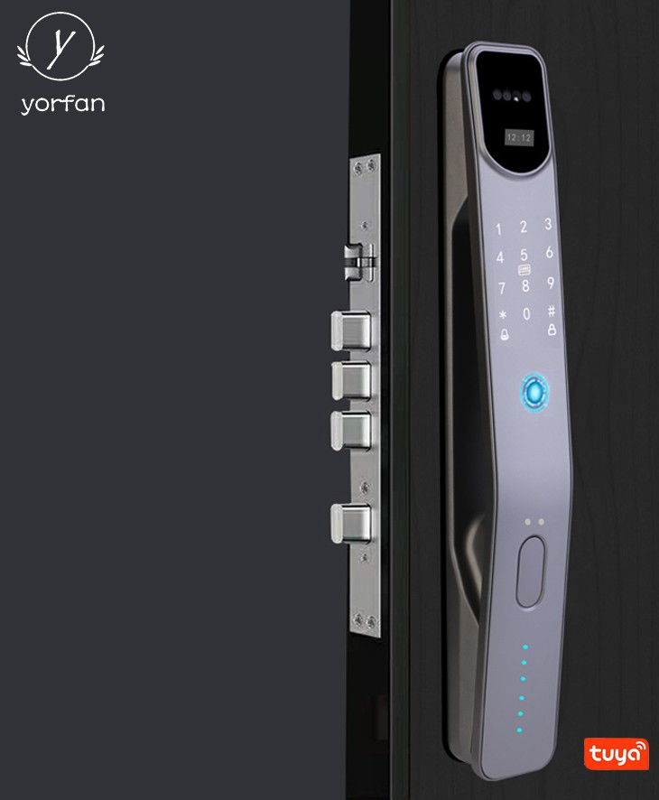 Tuya Wifi 3D Face Smart Fingerprint Door Lock YFFR-D1B