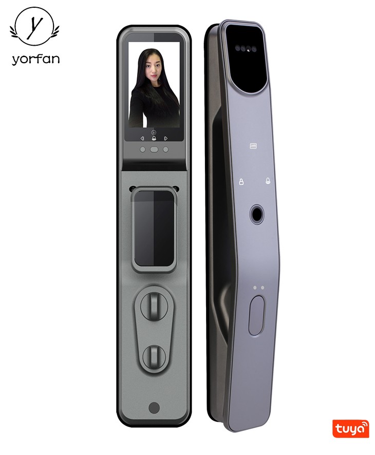 Tuya Wifi 3D Face Smart Fingerprint Door Lock YFFR-D1B