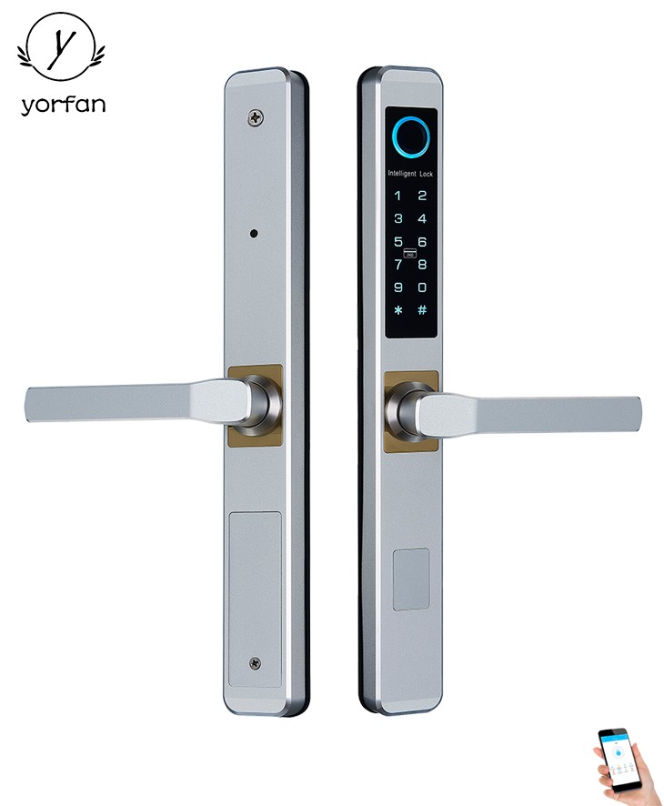 Aluminum Door SUS304 Fingerprint Bluetooth Door Lock YFBF-05