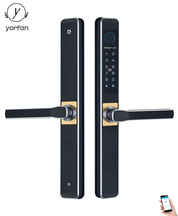 Aluminum Door SUS304 Fingerprint Bluetooth Door Lock YFBF-05