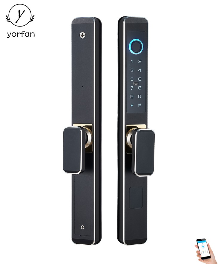 Aluminum Door SUS304 Fingerprint Bluetooth Door Lock YFBF-05