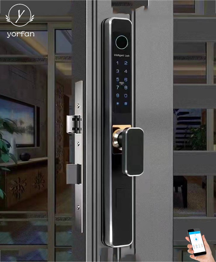 Aluminum Door SUS304 Fingerprint Bluetooth Door Lock YFBF-05