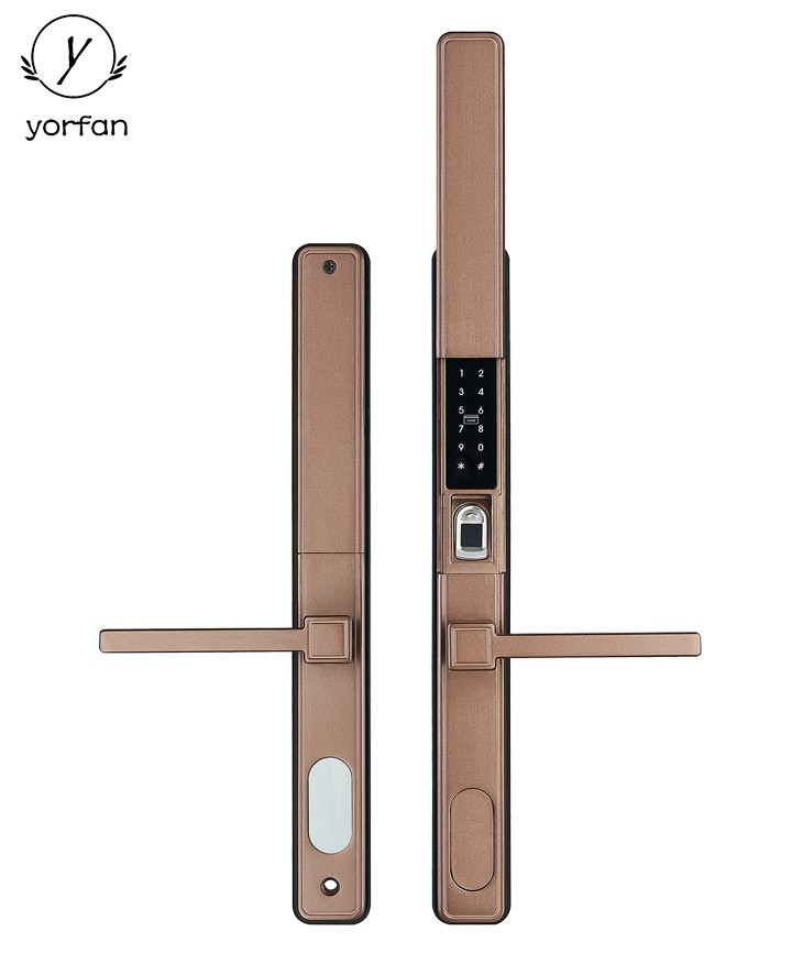 Sliding Cover Waterproof Aluminum Smart Door Lock YFF-S6