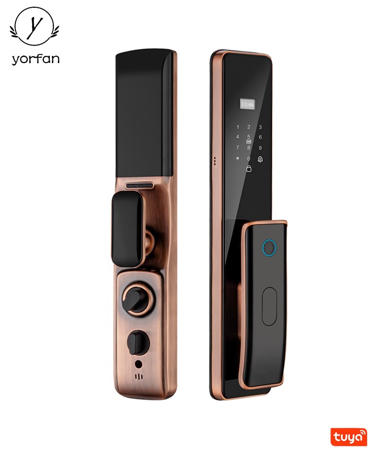 Red Bronze Color Fingerprint Door Lock YFF-P20 Red Bronze Color Fingerprint Door Lock YFF-P20