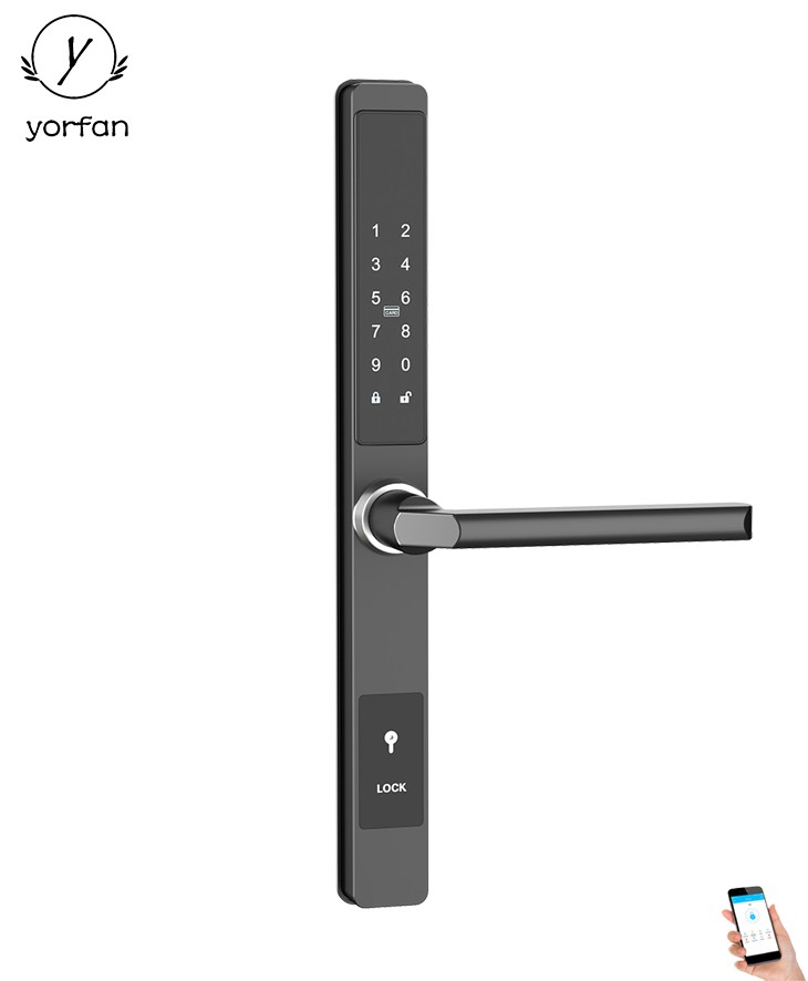 Slim Aluminum PVC Door Bluetooth Lock YFB-DQ/YFF-DQ