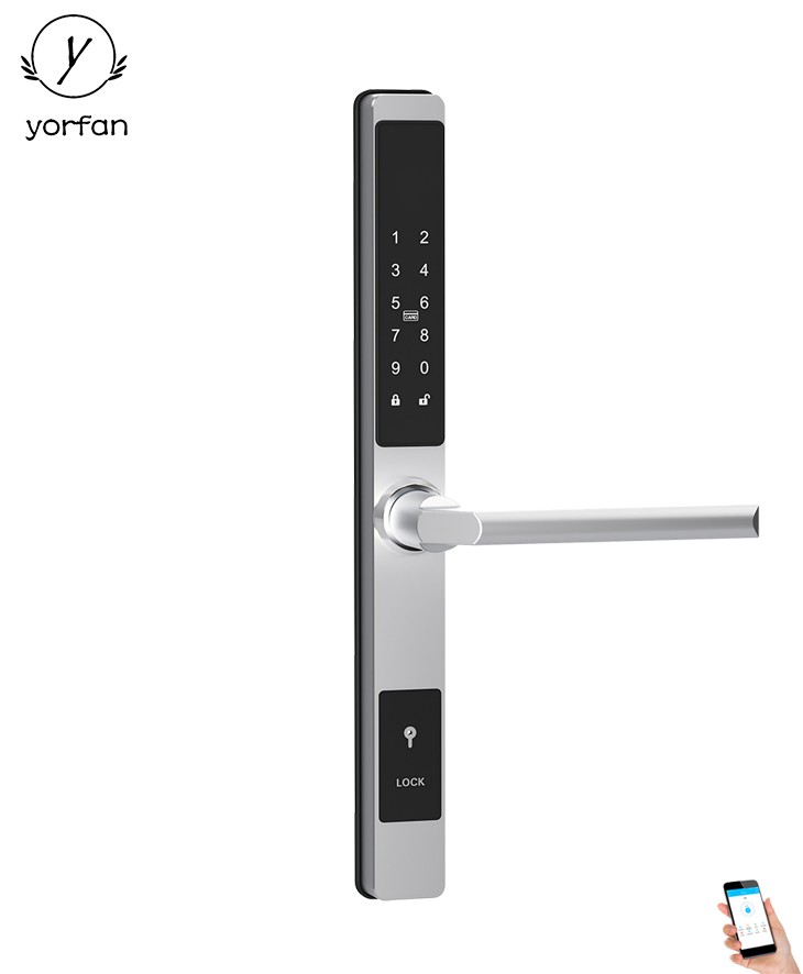 Slim Aluminum PVC Door Bluetooth Lock YFB-DQ/YFF-DQ