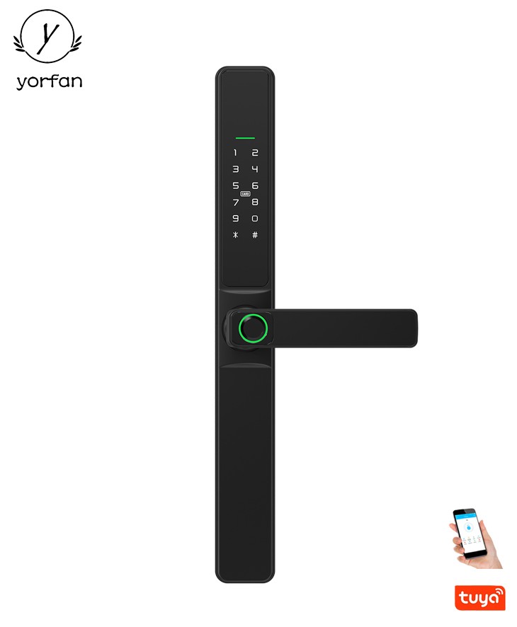 Waterproof Single Or Dual Side Fingerprint Slim Door Lock YFBF-F6