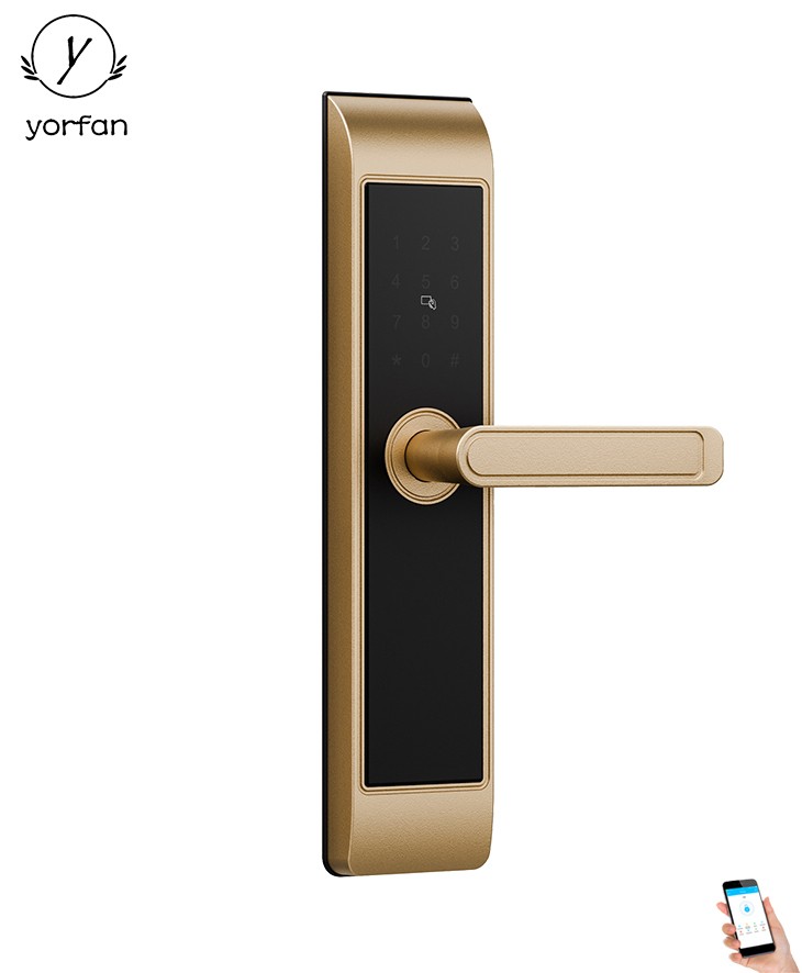 Gold Color Apartment Entrance Door Lock YFB-FS11
